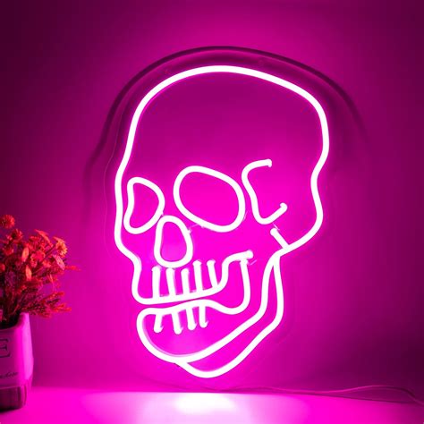 Kanaya Skull Neon Sign Halloween Decorations Skull Neon