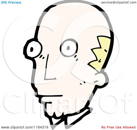 Cartoon Of A Bald Man Royalty Free Vector Illustration