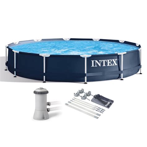 Intex 28211st 12 X 30 Frame Round Above Ground Swimming Pool Kit W