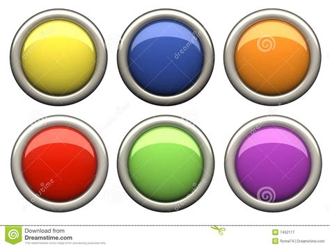 Color Button Royalty Free Stock Photography Image 7452177