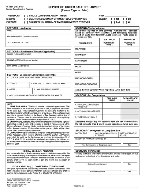 Georgia Pt 283t Form Fill Online Printable Fillable Blank Pdffiller