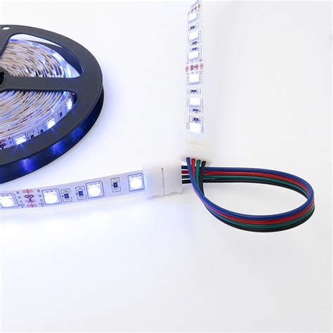10mm Rgb 3528 5050 4pin Led Strip Light Connector Kit Pcb Ribbon Cable