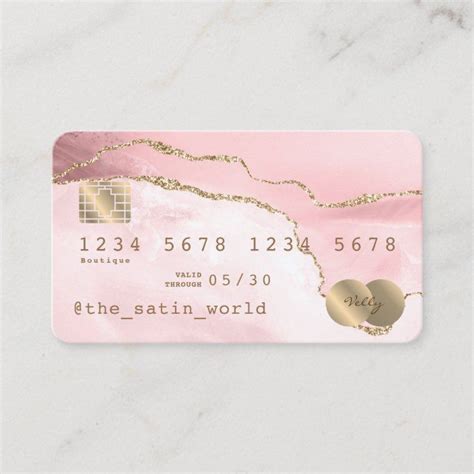 Tarjeta de crédito Rubor Pink Agate Zazzle com