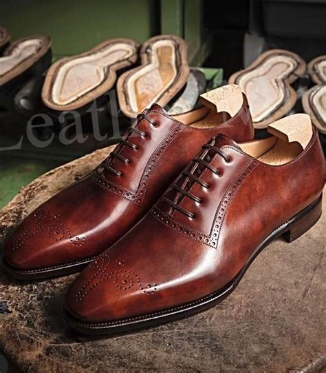 New Handmade Wingtip Mens Leather Oxfords Shoes Best Handmade Formal