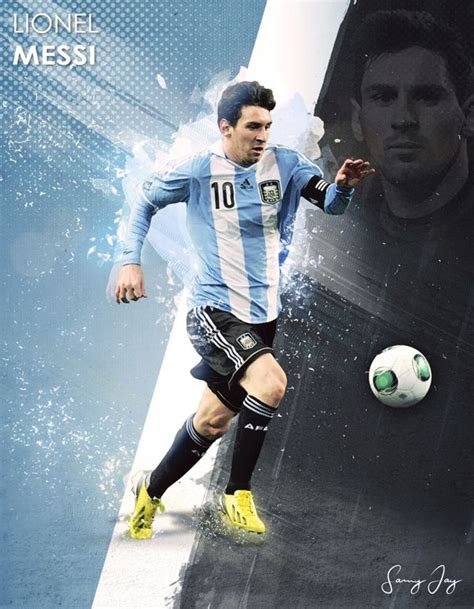 Lionel Messi By Samy Jay Via Behance Sports Design Inspiration