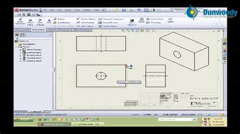 Engineering Creating A Simple Drawing In Solidworks Andrew Leroy