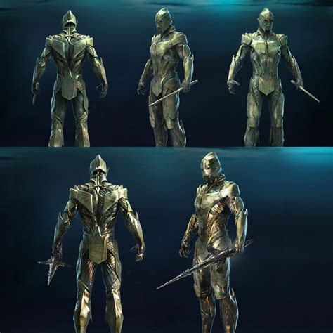 Atlantean Concept Superhero Characters Fantasy Warrior Armor Concept