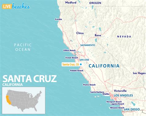 Map Of Santa Cruz California Live Beaches