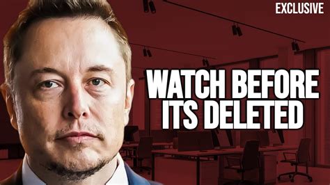 Video Elon Musk Just Revealed Disturbing Details In Leaked Interview Bold Marketeer