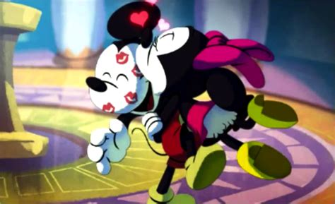 Minnie Kisses Mickey In Power Of Illusion By Sweetsweetlovebird On
