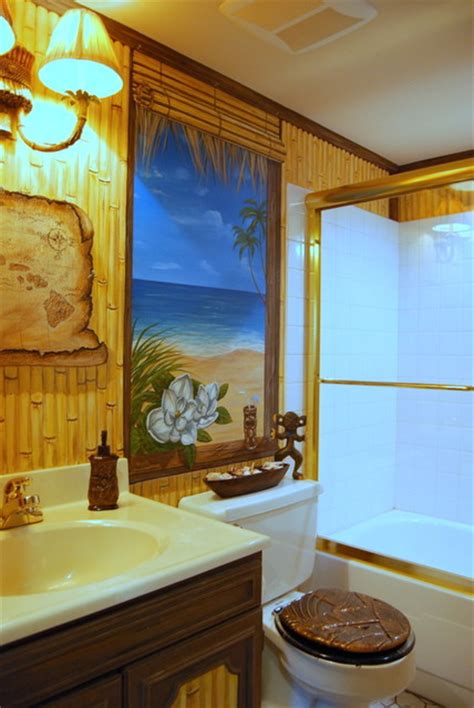 Most people prefer the trendy modern bathroom look and it has to be tropical decor is vibrant but not loud. Tropical and Beach Murals by Tom Taylor of Wow Effects ...