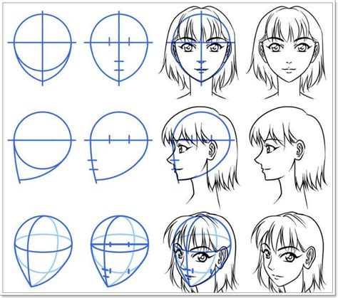 Anime Drawing Step By Step Easy Female Anime Character Face Drawing
