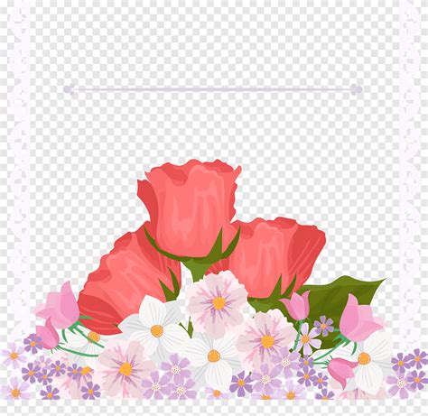 Flower Template Illustration Handmade Rose Small Daisy Decorative