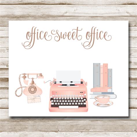 Office Sweet Office Printable 5x7 8x10 11x14 16x20 Vintage Etsy