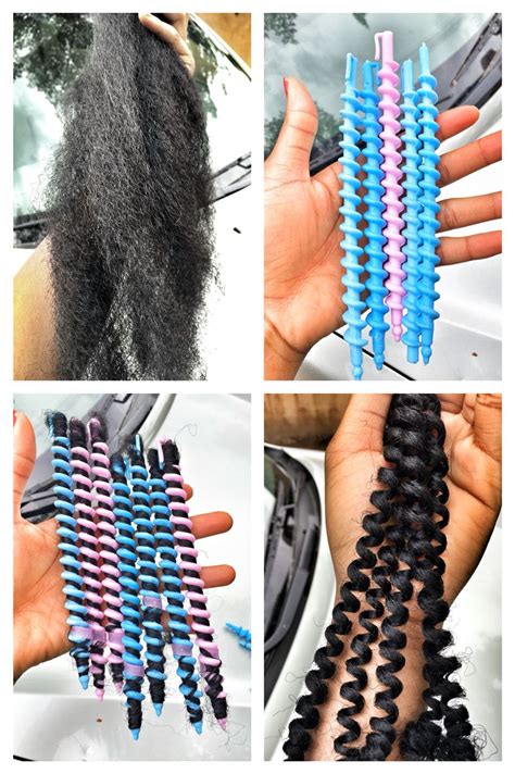 Spiral Rods On Marley Hair Natural Curls Hairstyles Natural Hair