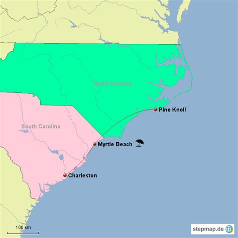 Stepmap North Carolina Landkarte Für Nordamerika