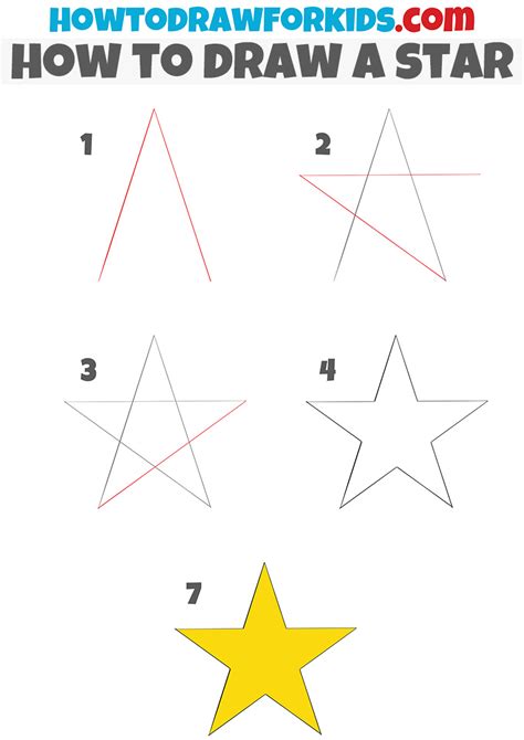 How To Draw A Star Easy Drawing Tutorial For Kids
