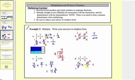Review: Multiplication and Division of Fractions and Mixed ...
