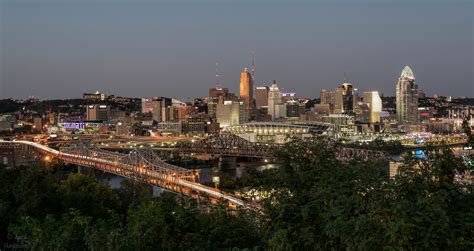 Cincinnati Skyline Images Taken From Covington Kentucky