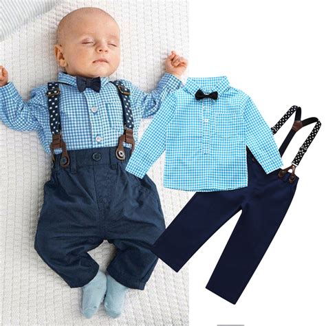 2017 New 2pcs Newborn Kids Clothes Set Baby Boys Outfits T Shirt Tops