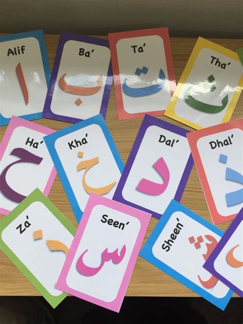 Xl Arabic Alphabet Flashcards Alif Ba Ta Eid T Learn Etsy Uk
