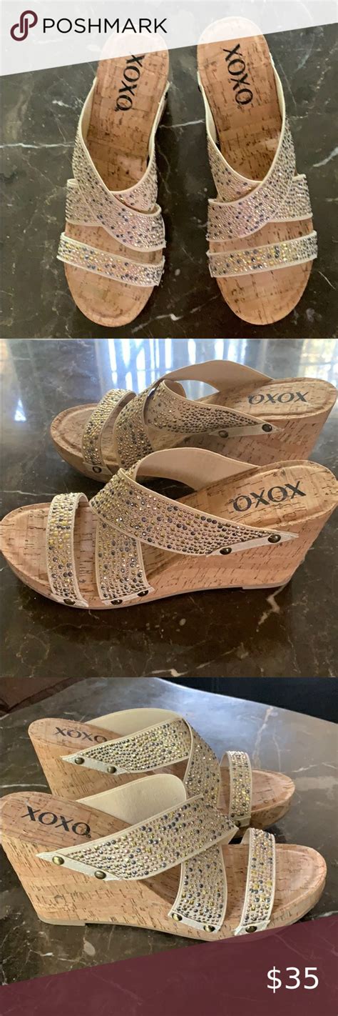 XOXO Platform Studded Slide Sandals Size 7M Studded Sandals Slide