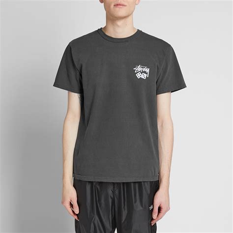 Stussy Dice Pigment Dyed Tee Black End Global