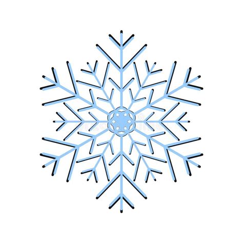Snow Vector Icon Black Snowflake Flat Vector Illustration In Black On