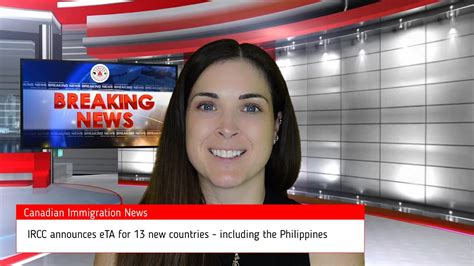 New Eta For The Philippines And 12 Other Countries