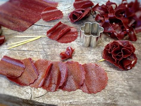 This method of making fruit leather can be used for most kinds of fruit, and how much water you add to the fruit will depend on how juicy the fruit already is. How to Make Fruit Leather FlowersNouveau Raw