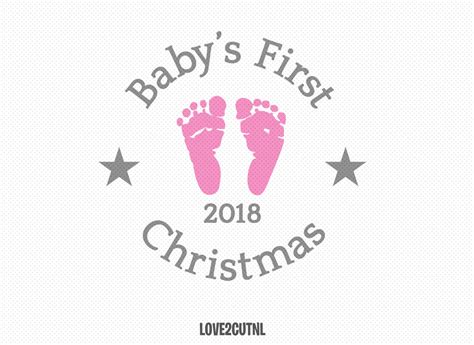 Baby's First Christmas 2018 Ornament SVG Graphic by Love2cutNL