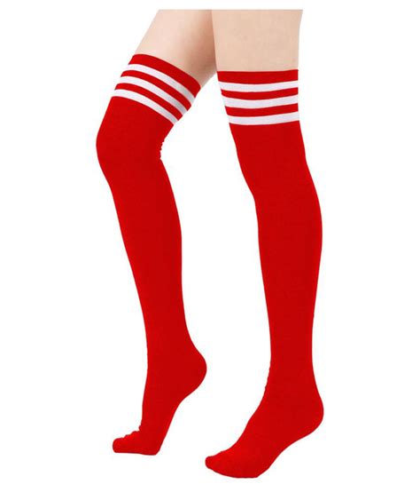 Xs And Os Women Over The Knee Thigh High Socks Red Buy Online At Low Price In India Snapdeal