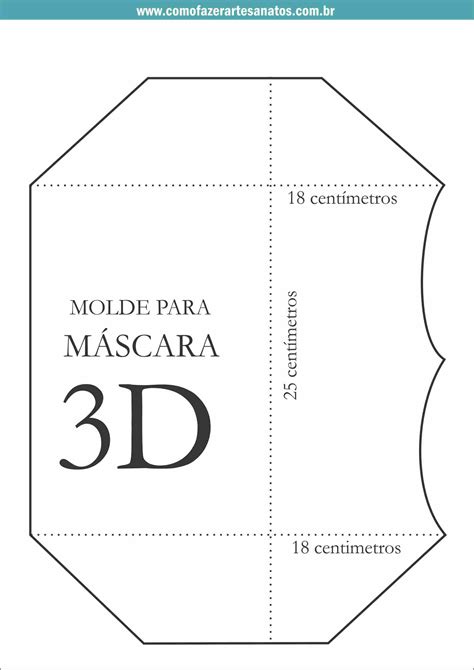 Molde Mascara Tres D Para Imprimir Como Fazer Artesanatos