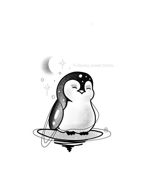 Graphic Penguin Tattoo Design Penguin Sketch Idee Per Tatuaggi