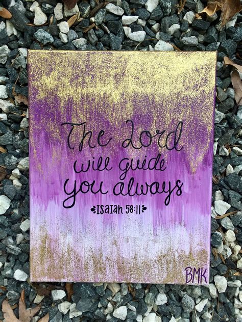 The Lord Will Guide You Always Isaiah 5811 Bible Verse Canvas
