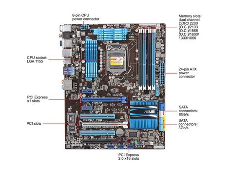 Asus P8p67 Pro Rev 30 Lga 1155 Atx Intel Motherboard With Uefi Bios