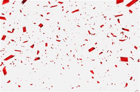 Premium Vector Red Confetti Celebration Carnival Ribbons