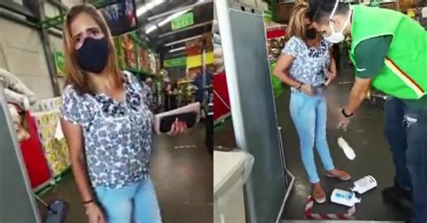 Vídeo Sorprenden A Una Mujer Robando Desodorantes En Un Supermercado
