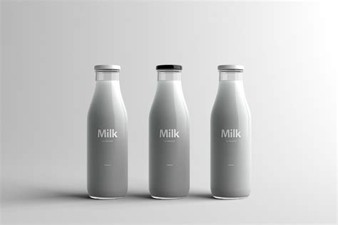 Milk Bottle Packaging Mock-Up on Behance | Bottle packaging, Bottle, Milk bottle