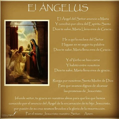 Oración Del Ángelus El Angelus Oracion Oraciones Oraciones Cortas