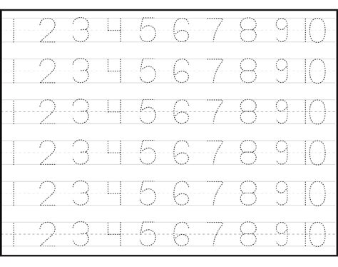 Pre K Worksheets Number  Activity Shelter