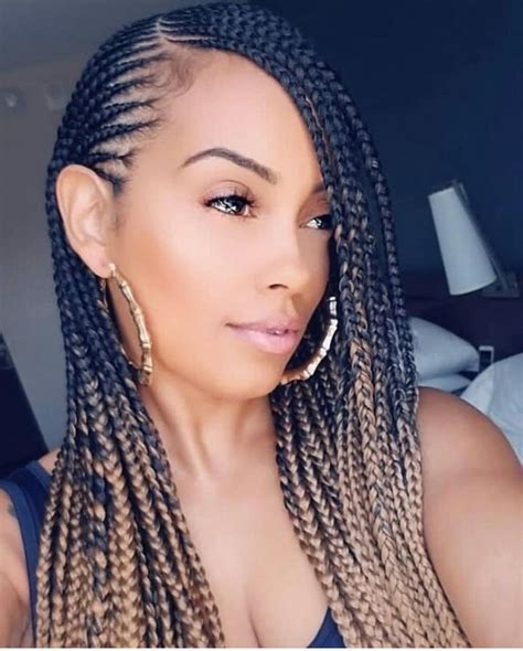 📸 Africanside Cornrows With Weave Braids With Weave Braided Hairstyles