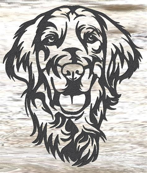 Golden Retriever Solid Steel Garden Pet Dog Stencil Etsy