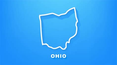 Line Animated Map Showing The State Of Ohio From The United State Of