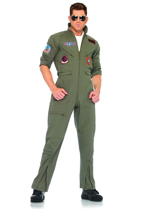 Plus Size Top Gun Jumpsuit Costume Fight Pilot Costume