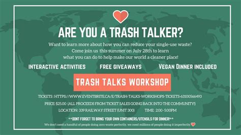 Trash Talk Workshop July 28 2019 Swana Bc Pacific