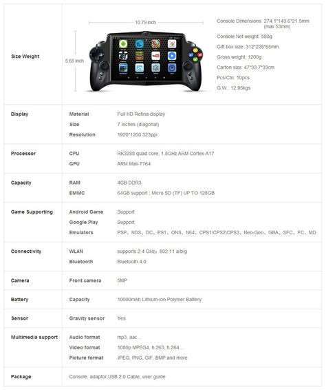 Jxd S192k Handheld Game Player 7 Inch Rk3288 Quad Core 4gb Ram 64gb Rom