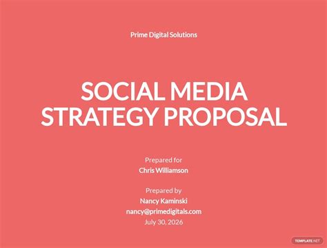 free social media proposal template