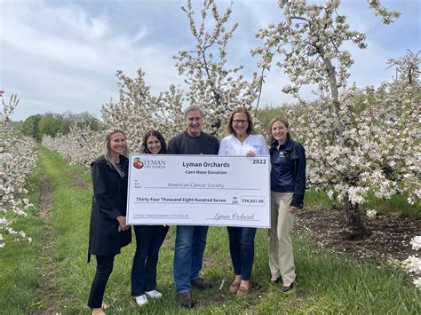 Lyman Orchards Donates 34 807 To American Cancer Society