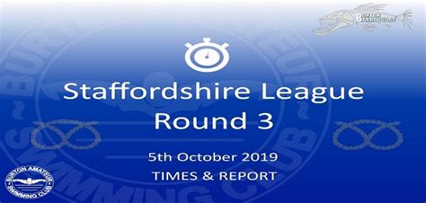 Staffs League Round 3 October 2019 Times And Report Burton Amateur Swimming Club